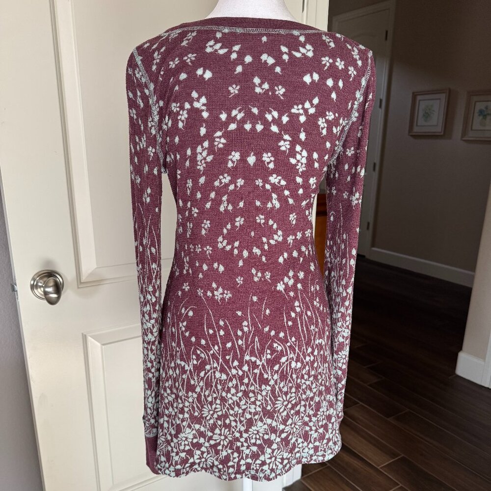 Free People Floral Garden Print Thermal Top, Size Medium - Picture 3 of 4
